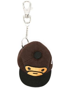A Bathing Ape X New Era Cap Keyring - White