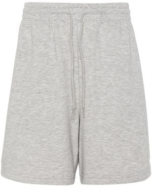 New Balance Logo-embroidered Mélange Track Shorts - Grey
