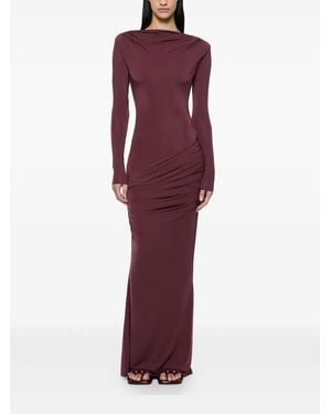 Paris Georgia Basics Draped Maxi Dress - Red