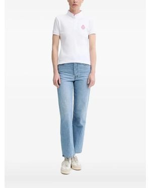 The Kooples Embroidered-Logo Polo Top - Blue