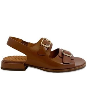 Chie Mihara Wena Buckled Leather Sandals - Brown