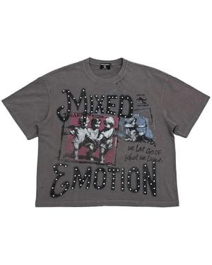 Mixed Emotions Friends Graphic-Print T-Shirt - Grey