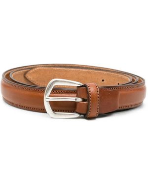 Eraldo Buckle-Fastening Leather Belt - Brown