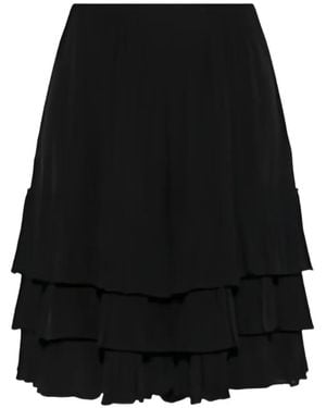 Chloé Ruffled Midi Skirt - Black