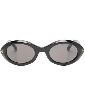 Tom Ford Carmen Oval-Frame Sunglasses - Grey