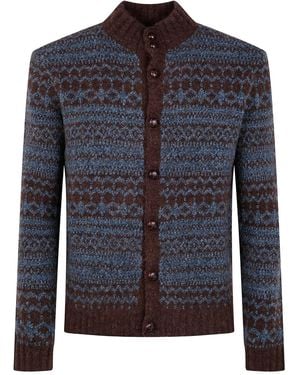 Ballantyne Fair-Isle jacquard cardigan - Blau