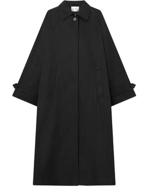 Mark Kenly Domino Tan Caro Long-Sleeve Trench Coat - Black