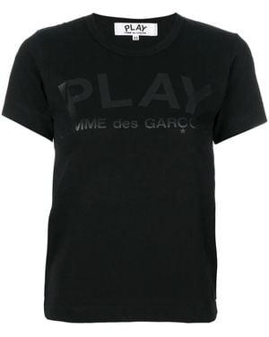 COMME DES GARÇONS PLAY Logo Cotton T-shirt - Black