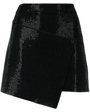 ANDREADAMO Crystal-Embellished Mini Skirt - Black