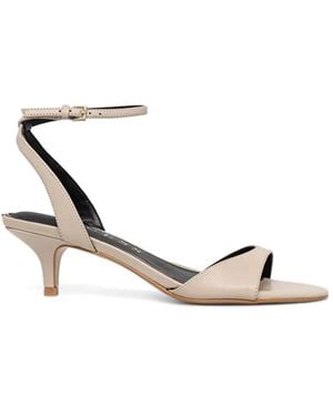 Guess Lerela Leather Heeled Sandals - White