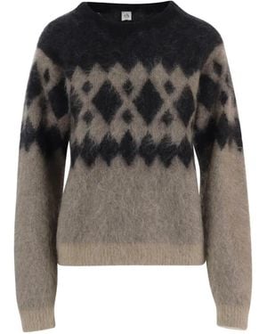 THE GARMENT Roma Argyle-Intarsia Mohair-Blend Sweater - Black