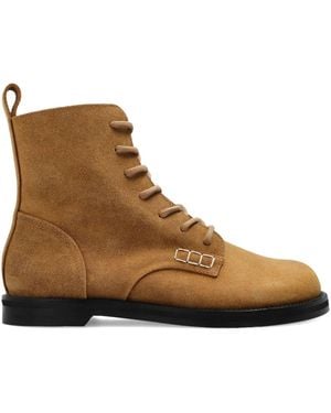 JW Anderson Lace-Up Suede Boots - Brown