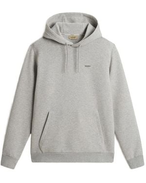 Woolrich Logo-Detail Hoodie - Grey