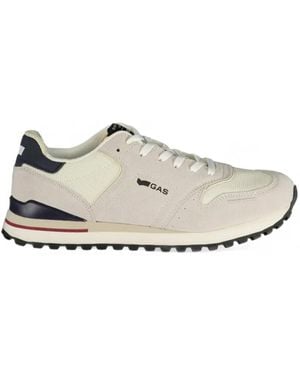 Gas Paneled Logo-Print Sneakers - White