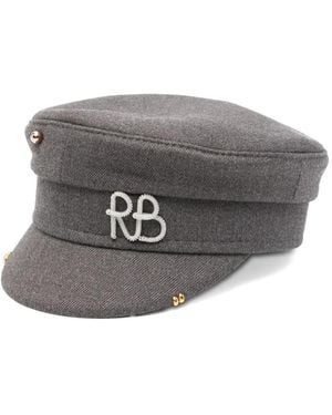 Ruslan Baginskiy Pierced Baker Boy Cap Hat - Grey