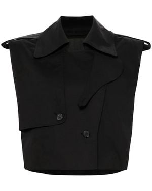 JNBY Trench-Style Cotton Vest - Black