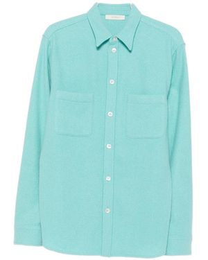 Umit Benan Button-Up Chest-Pocket Shirt Jacket - Blue