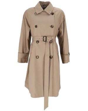 Max Mara Alessio Double-Breasted Trench Coat - Natural