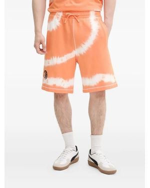 HUGO Joggingshorts mit Batikmuster - Orange