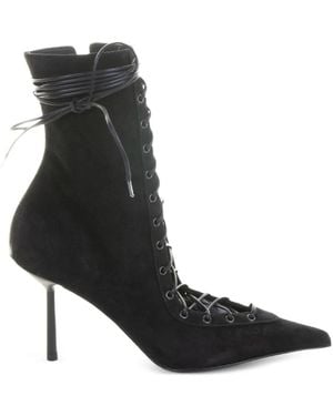 Le Silla 80Mm Colette Lace-Up Boots - Black