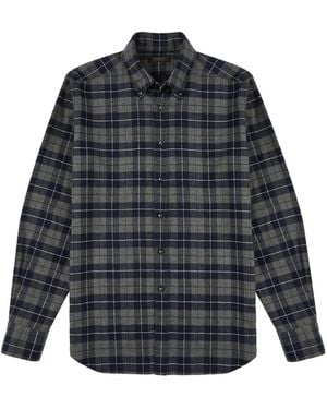 Glanshirt Kariertes Hemd - Blau