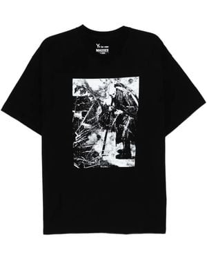 Y's Yohji Yamamoto For X Masses Graphic-Printed T-Shirt - Black