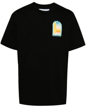 CASABLANCA L'arche De Nuit Tシャツ - ブラック