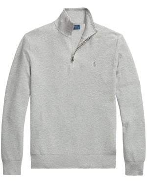 Polo Ralph Lauren Zip Mock-Neck Jumper - Grey