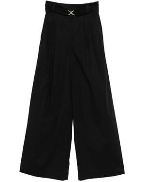 Twinset Wide-Leg Trousers - Black