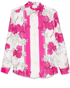 P.A.R.O.S.H. Serenella Floral Print Shirt - Pink