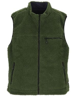 Gramicci Reversible Sherpa-Fleece Gilet - Green