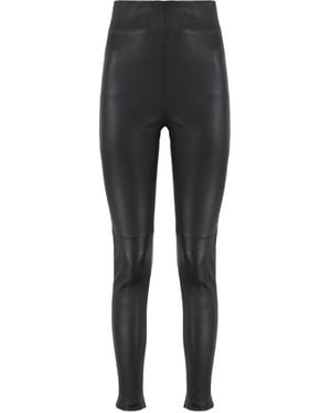 SABLYN Pantalon En Cuir À Fermeture Zippée - Noir