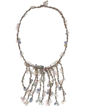 Mela Collar Con Detalle De Cristales - Blanco
