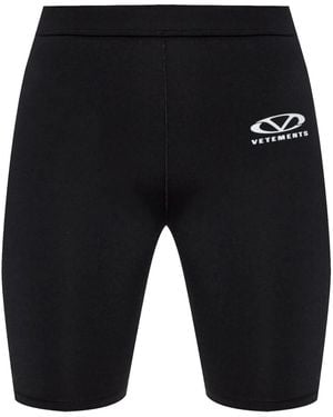 Vetements Shorts Sportivi Con Stampa - Blu