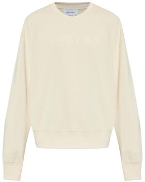 McQueen Logo-Print Sweatshirt - White