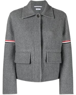 Thom Browne ストライプ ジャケット - グレー