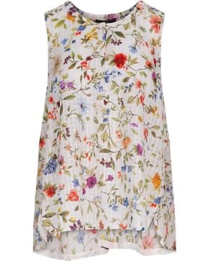 High Lithe Oberteil mit Blumen-Print - Weiß