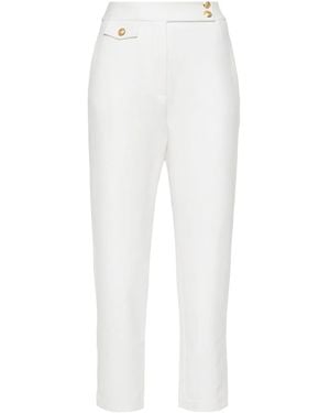 Veronica Beard Renzo Slim-Fit Cropped Pants - White