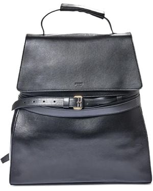 Moschino Tie Me Decorative-Belt Backpack - Blue