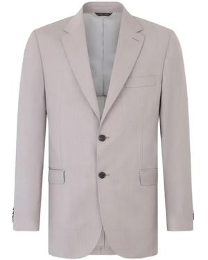Brooks Brothers Twill Single-Breasted Blazer - Grey