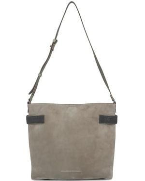 Brunello Cucinelli Essence Suede Bucket Bag - Grey