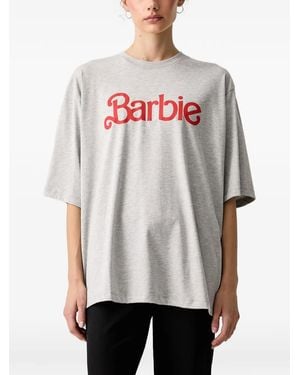 Gestuz X Barbie Gznadya T-Shirt Con Logo - Bianco