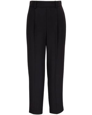 Vince Tapered Pull-On Trousers With Elastic Waistband - Black