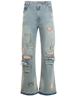 MIDNIGHT RODEO Texoma Patchwork Distressed Jeans - Blue