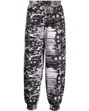 ISO.POETISM Khumbu Abstract-Print Track Pants - Black