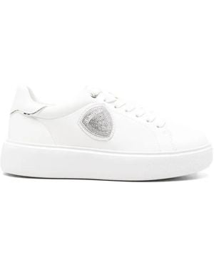 Blauer Venus 01 Logo-Patch Platform Sneakers - White