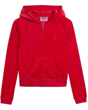 Juicy Couture Velour Zip Hoodie - Red