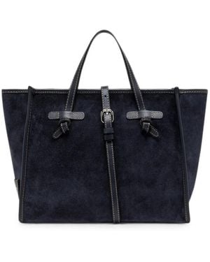 Gianni Chiarini Marcella 32 Suede Tote Bag - Blue