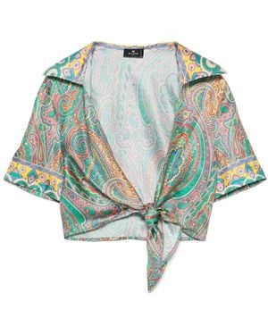 Etro Strandtuniek Met Paisley-Print - Blauw