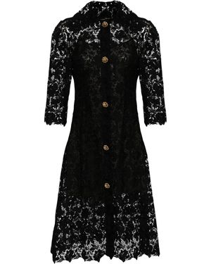 Oscar de la Renta スパンコール シャツドレス - ブラック